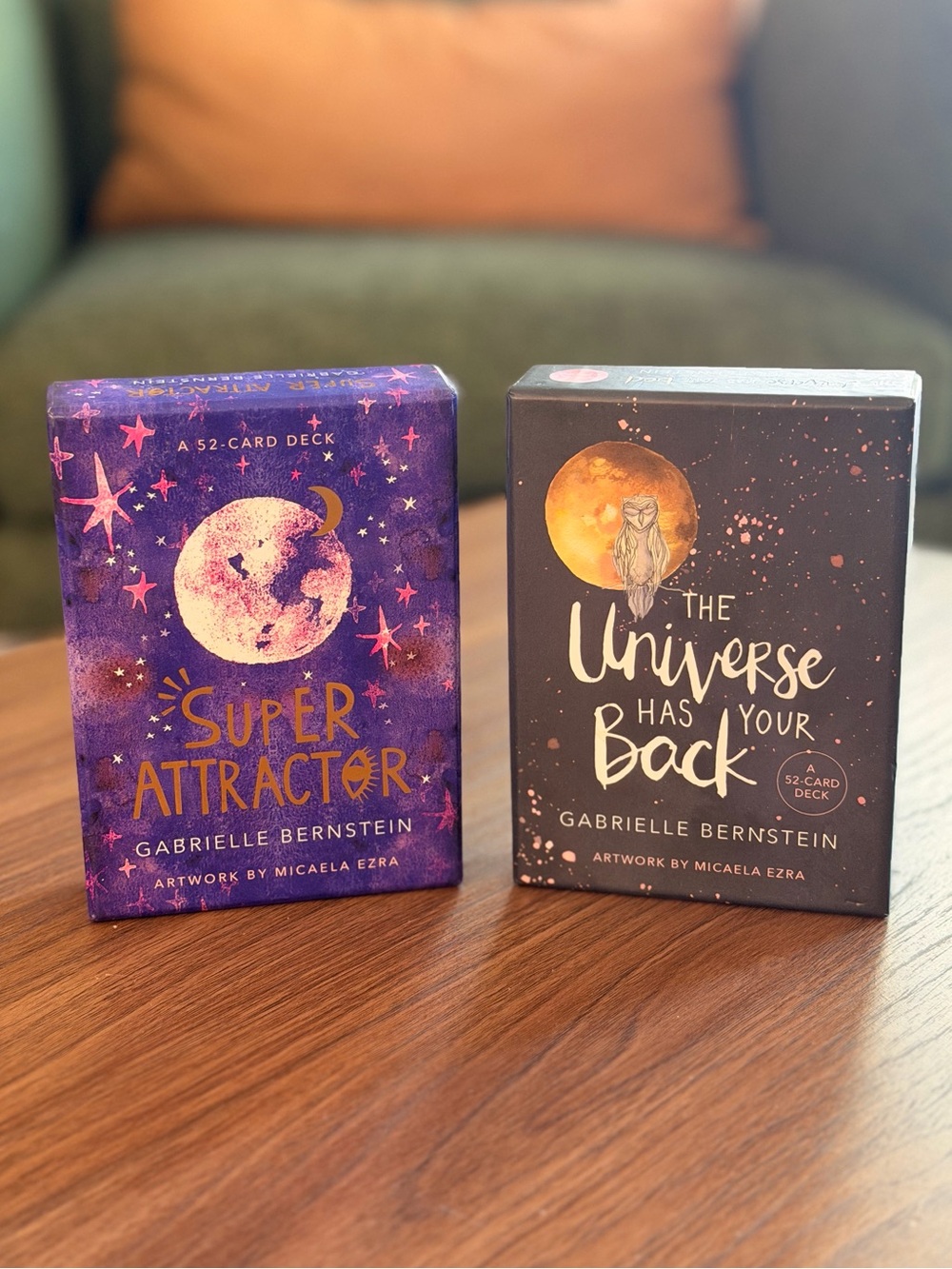 Set of 2 Gabrielle Bernstein 52 Card Decks The Universe and Super Attractor